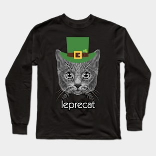 Leprechaun Cat St Patricks Day Long Sleeve T-Shirt